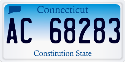 CT license plate AC68283