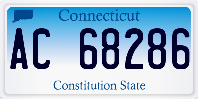 CT license plate AC68286