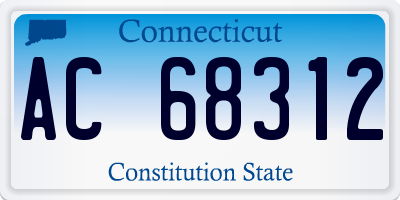 CT license plate AC68312