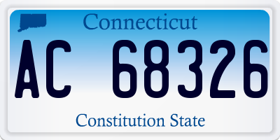 CT license plate AC68326