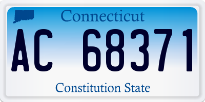 CT license plate AC68371