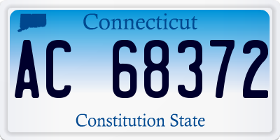 CT license plate AC68372