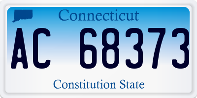 CT license plate AC68373