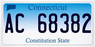 CT license plate AC68382