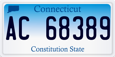 CT license plate AC68389