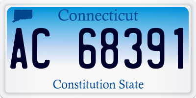 CT license plate AC68391