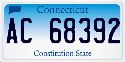 CT license plate AC68392