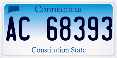 CT license plate AC68393