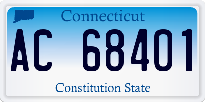CT license plate AC68401