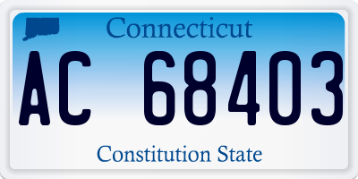 CT license plate AC68403