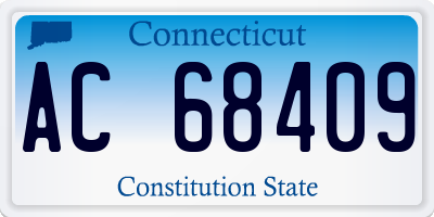 CT license plate AC68409