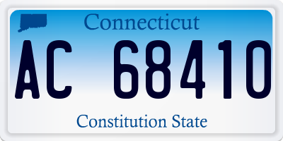 CT license plate AC68410