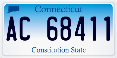 CT license plate AC68411