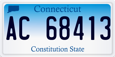 CT license plate AC68413