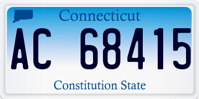 CT license plate AC68415