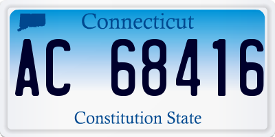 CT license plate AC68416