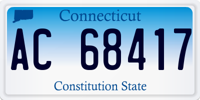 CT license plate AC68417