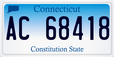 CT license plate AC68418