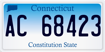 CT license plate AC68423