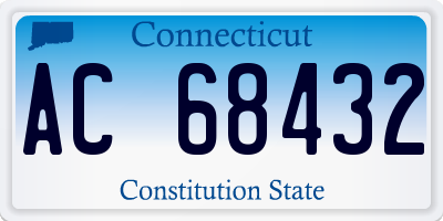 CT license plate AC68432