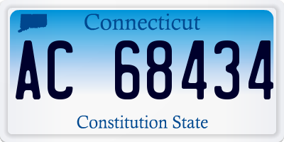 CT license plate AC68434