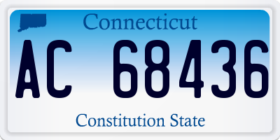 CT license plate AC68436
