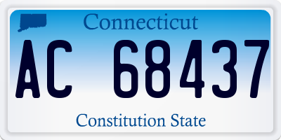 CT license plate AC68437