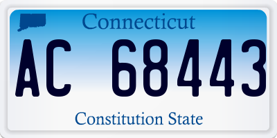 CT license plate AC68443