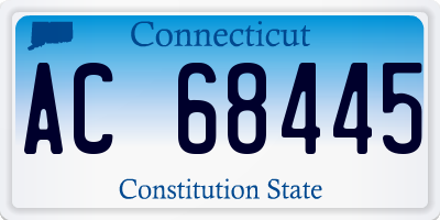CT license plate AC68445