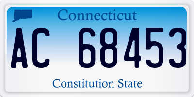 CT license plate AC68453