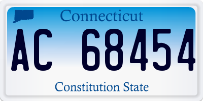 CT license plate AC68454