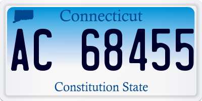 CT license plate AC68455