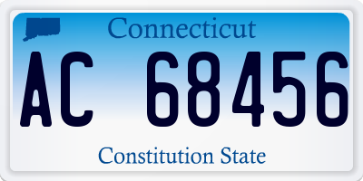 CT license plate AC68456