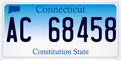 CT license plate AC68458