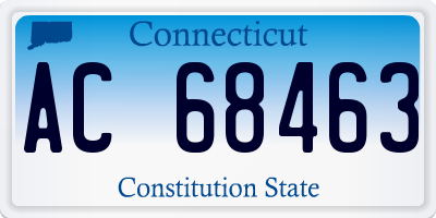 CT license plate AC68463