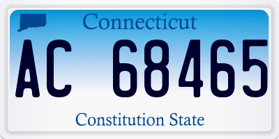 CT license plate AC68465