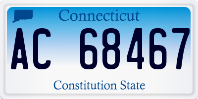 CT license plate AC68467