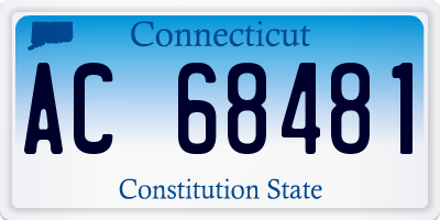 CT license plate AC68481