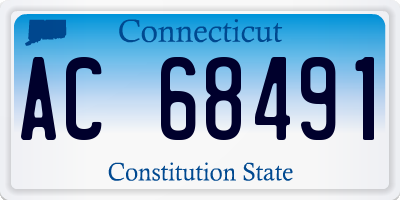 CT license plate AC68491