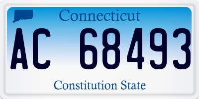CT license plate AC68493