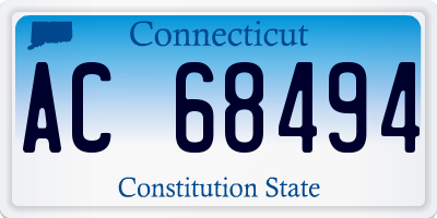 CT license plate AC68494