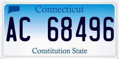 CT license plate AC68496