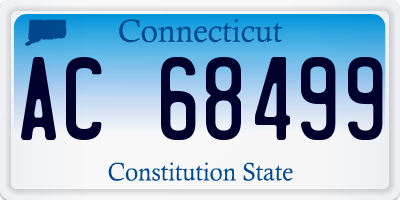 CT license plate AC68499