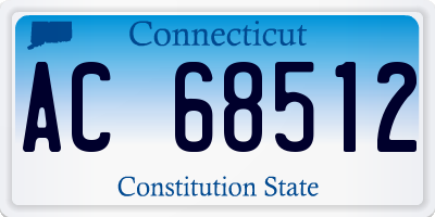 CT license plate AC68512