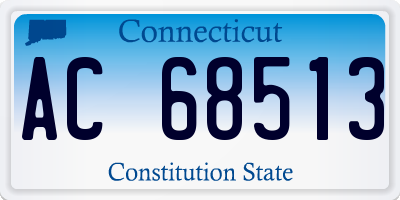 CT license plate AC68513