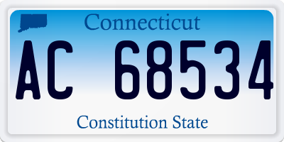 CT license plate AC68534