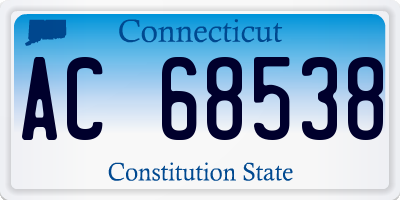 CT license plate AC68538