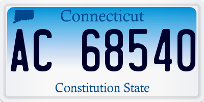 CT license plate AC68540