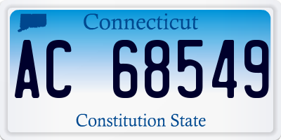 CT license plate AC68549