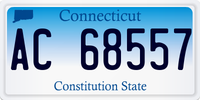 CT license plate AC68557